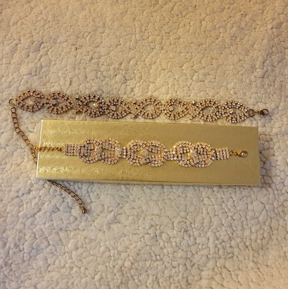 Gold & diamond choker / bracelet